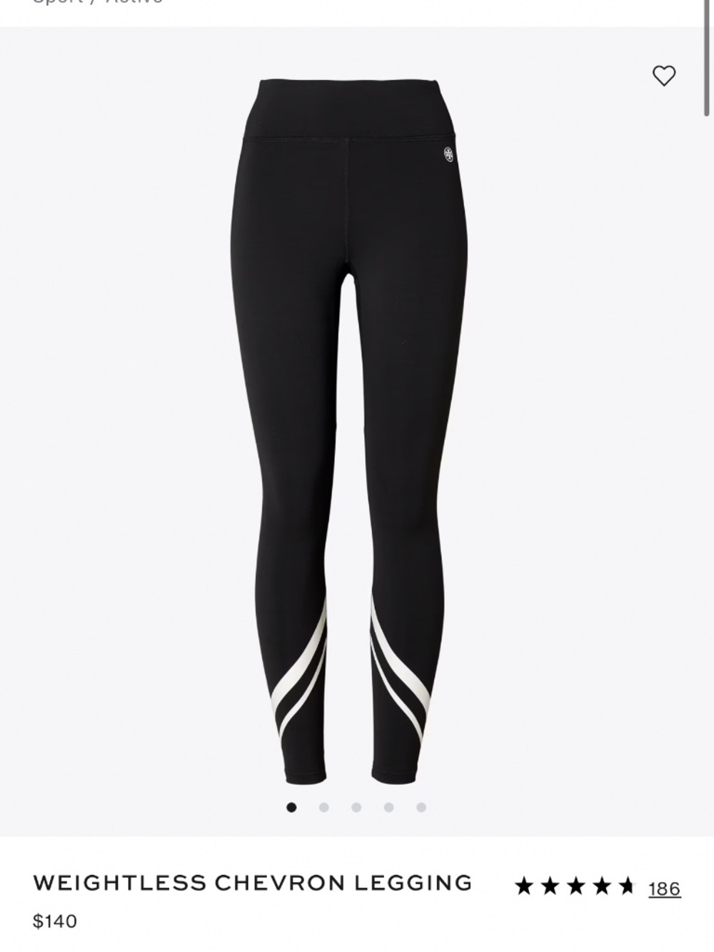 Tory Sport weightless chevron legging